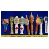 9pc vintage beer tap handles advertising signs