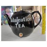 Rare ADMIRATION TEA advertising teapot sign