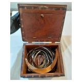 Antique wooden box & jewelry apothecary tea caddy