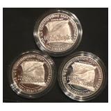 3 US MINT Constitution 90% silver dollar coins