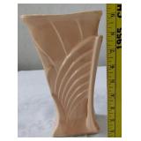Old mark MCCOY pink art deco 9' tall vase