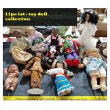 Toy doll collection 11pc lot