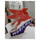 MOBIL OIL red pegasus porcelain sign 20x22
