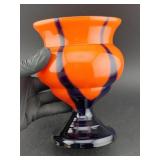 1920s Czech Tango orange vase Czechoslovakia