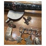 4pc sterling & pewter jewelry TEXAS western NAVAJO