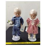 Pair vintage Schildkrï¿½t boy girl dolls GERMANY