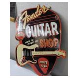 Appx 28x25 FENDER GUITARS porcelain store sign