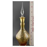 c1960 Empoli Italy golden amber 11' decanter
