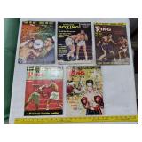 5 vintage BOXING magazines 1950s