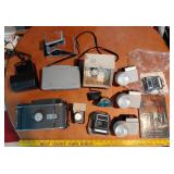 12pc old Polaroid cameras & equipment