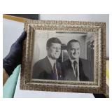 c1963 AUTOGRAPHED PHOTO LBJ & JFK Texas campaign