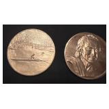 4 OUNCES sterling silver 2x2oz Franklin MInt coins
