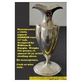 c1920 GORHAM William B Durgin sterling silver vase