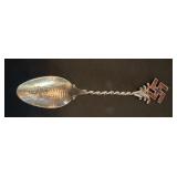 STERLING silver San Gabriel Mission spoon