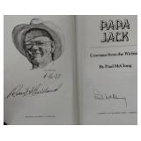 PAPA JACK signed book & photo Oklahoma cowboy