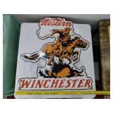 WINCHESTER Western BIG ammunition porcelain sign