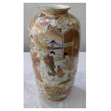 13' Japanese polychrome Meiji Satsuma style vase