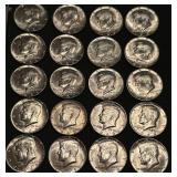 TWENTY 1969 40% silver HIGH GRADE Kennedy halves