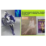 Westmoreland art glass dish risque vtg magazines
