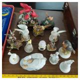 10 bird figurines +1 cat + 3 free damaged