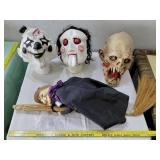 HALLOWEEN 3 rubber masks & vintage witch