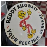 REDDY KILOWATT porcelain electric company sign