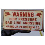 Dated 1955 MAGNOLIA Petroleum porcelain sign
