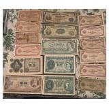 17pc Hong Kong Phillipines Japan Canada currency