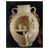 IRAN / IRANIAN Old man cabin pottery jug Unusual
