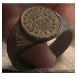 1930s CIRCUS SIDESHOW ring Tallest Married Couple