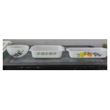 3pc Anchor Hocking FIRE KING milk glass Gay Fad +