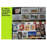 21pc lot antique photos art prints painting