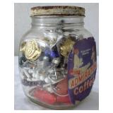 Old coffee jar & jewelry ADMIRATION advertising
