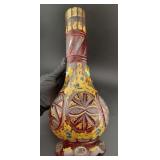 1840s Bohemian Czech cut ruby red glass 12' vase