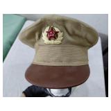 WW2 military Soviet Russian red army visor hat cap