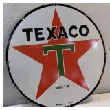 Dated 1946 LARGE porcelain sign TEXACO