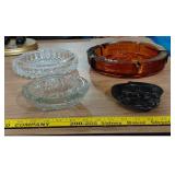 4 vintage ash trays sea captain eagle more