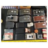 9 Vintage POLAROID cameras attachments & more