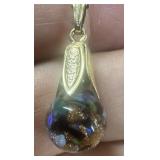 K&Z 1950s 1/10 gold filled necklace FLOATING OPAL