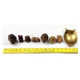 OWL whisle dish figurines 8pc lot