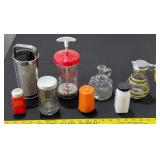 8pc vintage kitchen lot shakers cruet gadget MORE