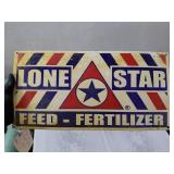 LONE STAR FEED & FERTILIZER porcelain sign