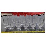 11 Cristal D'Arques Longchamp France goblets