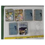 6 OLD blue NANCY DREW mystery books C KEENE