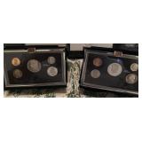 TWO 1992 US Mint silver proof SETS w COA & Case