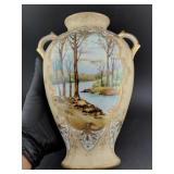 c1900 Japan NIPPON anitque hand painted vase 8'