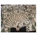 US 1976 Bicentennial collection 21 $2 bills Ike $1