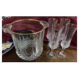 Fabulous Cristal D' Arques champagne set LONGCHAMP