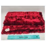 NEW Suoer Soft Fuzzy Red Table Runner / Throw