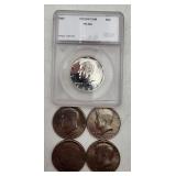 Lot of 5 Half Dollar Coins